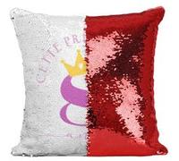 Fabulous Housse de Coussin à Sequin - Paillettes Rouge Cette Princesse À 8 Ans [40 x 40 cm] Rouge G