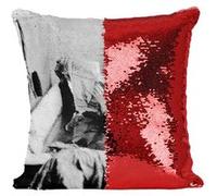 Fabulous Housse de Coussin à Sequin - Paillettes Rouge Charlie Chaplin Acteur Baignoire [40 x 40 cm] Rouge G