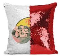 Fabulous Housse de Coussin à Sequin - Paillettes Rouge Deez Nuts [40 x 40 cm] Rouge G