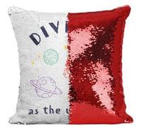 Fabulous Housse de Coussin à Sequin - Paillettes Rouge Diverse as the Universe [40 x 40 cm] Rouge G