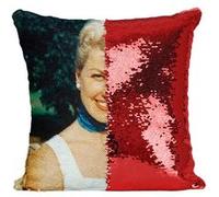 Fabulous Housse de Coussin à Sequin - Paillettes Rouge Doris Day Actrice 4 [40 x 40 cm] Rouge G