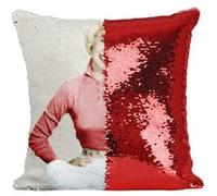 Fabulous Housse de Coussin à Sequin - Paillettes Rouge Doris Day Actrice 5 [40 x 40 cm] Rouge G