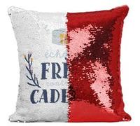 Fabulous Housse de Coussin à Sequin - Paillettes Rouge Échange Frère contre cadeaux [40 x 40 cm] Rouge G