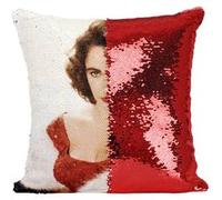 Fabulous Housse de Coussin à Sequin - Paillettes Rouge Elizabeth Taylor Actrice Hollywood [40 x 40 cm] Rouge G