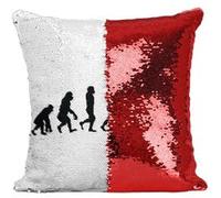 Fabulous Housse de Coussin à Sequin - Paillettes Rouge Evolution VR Games [40 x 40 cm] Rouge G