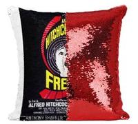 Fabulous Housse de Coussin à Sequin - Paillettes Rouge Frenzy Alfred Hitchcock Cinéma Vintage [40 x 40 cm] Rouge G