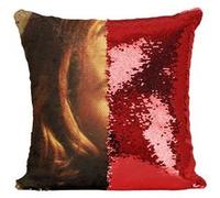 Fabulous Housse de Coussin à Sequin - Paillettes Rouge Gillian Anderson The X Files Portrait [40 x 40 cm] Rouge G