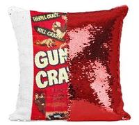 Fabulous Housse de Coussin à Sequin - Paillettes Rouge Gun Crazy Cinéma Vintage 1 [40 x 40 cm] Rouge G