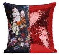 Fabulous Housse de Coussin à Sequin - Paillettes Rouge Gustave Courbet Trellis [40 x 40 cm] Rouge G