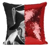 Fabulous Housse de Coussin à Sequin - Paillettes Rouge Humphrey Bogart Acteur 2 [40 x 40 cm] Rouge G
