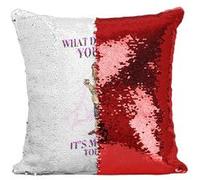 Fabulous Housse de Coussin à Sequin - Paillettes Rouge It's Monday Today Alcool [40 x 40 cm] Rouge G
