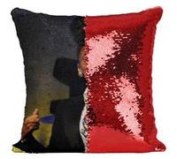 Fabulous Housse de Coussin à Sequin - Paillettes Rouge Janelle Monae Chanteuse 2 [40 x 40 cm] Rouge G