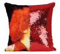 Fabulous Housse de Coussin à Sequin - Paillettes Rouge Jimi Hendrix Electric Ladyland [40 x 40 cm] Rouge G