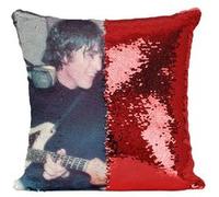 Fabulous Housse de Coussin à Sequin - Paillettes Rouge John Lennon Paul McCartney Radio Show [40 x 40 cm] Rouge G