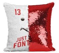 Fabulous Housse de Coussin à Sequin - Paillettes Rouge Just Fontaine [40 x 40 cm] Rouge G