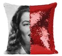 Fabulous Housse de Coussin à Sequin - Paillettes Rouge Katharine Hepburn Actrice 1 [40 x 40 cm] Rouge G