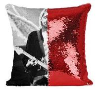 Fabulous Housse de Coussin à Sequin - Paillettes Rouge Kurt Cobain Ange Nirvana [40 x 40 cm] Rouge G