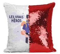 Fabulous Housse de Coussin à Sequin - Paillettes Rouge Les Vrais Héros - Agent de Désinsectisation [40 x 40 cm] Rouge G