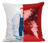 Fabulous Housse de Coussin à Sequin - Paillettes Rouge Les Vrais Héros - Mécanicien Garagiste [40 x 40 cm] Rouge G