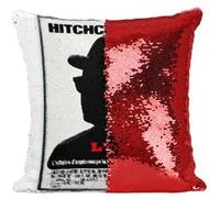 Fabulous Housse de Coussin à Sequin - Paillettes Rouge l'Étau Alfred Hitchcock [40 x 40 cm] Rouge G
