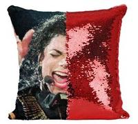 Fabulous Housse de Coussin à Sequin - Paillettes Rouge Michael Jackson Concert Live [40 x 40 cm] Rouge G