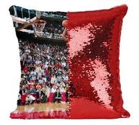Fabulous Housse de Coussin à Sequin - Paillettes Rouge Micheal Jordan Dunk Contest 1988 Free Throw Line Dunk [40 x 40 cm] Rouge G