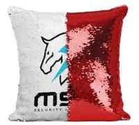 Fabulous Housse de Coussin à Sequin - Paillettes Rouge MSC - Maverick Security Consulting [40 x 40 cm] Rouge G