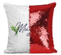 Fabulous Housse de Coussin à Sequin - Paillettes Rouge Muguet Minimaliste [40 x 40 cm] Rouge G