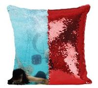 Fabulous Housse de Coussin à Sequin - Paillettes Rouge Nirvana Kurt Cobain Nevermind Photoshoot 90's [40 x 40 cm] Rouge G