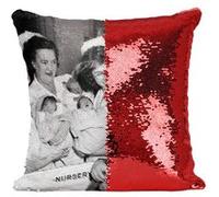 Fabulous Housse de Coussin à Sequin - Paillettes Rouge Pere S'evanouie en Voyant un Triple [40 x 40 cm] Rouge G