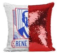 Fabulous Housse de Coussin à Sequin - Paillettes Rouge René Coty [40 x 40 cm] Rouge G