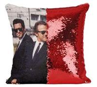Fabulous Housse de Coussin à Sequin - Paillettes Rouge Reservoir Dogs Tim Roth Michael Madsen [40 x 40 cm] Rouge G