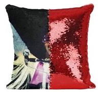Fabulous Housse de Coussin à Sequin - Paillettes Rouge Sly and the Family Stone Groupe 70's [40 x 40 cm] Rouge G