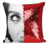 Fabulous Housse de Coussin à Sequin - Paillettes Rouge Sophia Loren Actrice 1 [40 x 40 cm] Rouge G