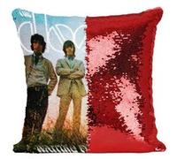 Fabulous Housse de Coussin à Sequin - Paillettes Rouge The Doors Jim Morrison Waiting For The Sun [40 x 40 cm] Rouge G