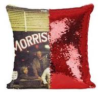 Fabulous Housse de Coussin à Sequin - Paillettes Rouge The Doors Morrison Hotel [40 x 40 cm] Rouge G