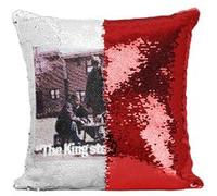 Fabulous Housse de Coussin à Sequin - Paillettes Rouge The King Stays The King The Wire [40 x 40 cm] Rouge G
