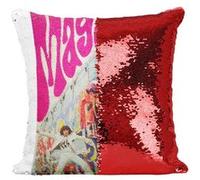 Fabulous Housse de Coussin à Sequin - Paillettes Rouge the Who Magic Bus Rock [40 x 40 cm] Rouge G