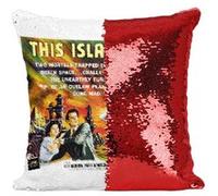 Fabulous Housse de Coussin à Sequin - Paillettes Rouge This Island Earth Cinéma Vintage 1 [40 x 40 cm] Rouge G
