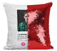 Fabulous Housse de Coussin à Sequin - Paillettes Rouge Tinder Le Sphinx [40 x 40 cm] Rouge G