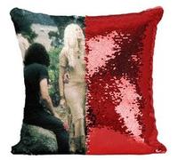 Fabulous Housse de Coussin à Sequin - Paillettes Rouge Woodstock Hippie Festival de Musique 1969 [40 x 40 cm] Rouge G