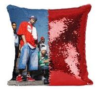 Fabulous Housse de Coussin à Sequin - Paillettes Rouge Wu Tang Clan New York [40 x 40 cm] Rouge G