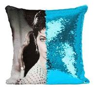 Fabulous Housse de Coussin à Sequin - Paillettes Turquoise Ava Gardner Actrice 12 Quai Branly [40 x 40 cm] Turquoise G