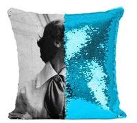 Fabulous Housse de Coussin à Sequin - Paillettes Turquoise Ava Gardner Actrice 8 [40 x 40 cm] Turquoise G