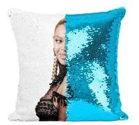 Fabulous Housse de Coussin à Sequin - Paillettes Turquoise Beyonce Star 1 [40 x 40 cm] Turquoise G