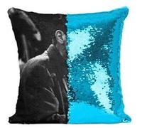 Fabulous Housse de Coussin à Sequin - Paillettes Turquoise Bill Evans Piano Cigarette Live [40 x 40 cm] Turquoise G