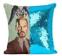 Fabulous Housse de Coussin à Sequin - Paillettes Turquoise Birdman Micheal Keaton [40 x 40 cm] Turquoise G