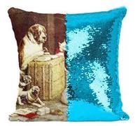 Fabulous Housse de Coussin à Sequin - Paillettes Turquoise Breach Of The Promise Cassius Marcellus Coolidge [40 x 40 cm] Turquoise G