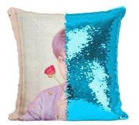 Fabulous Housse de Coussin à Sequin - Paillettes Turquoise BTS Map of The Soul: Persona Suga Kpop Stars [40 x 40 cm] Turquoise G