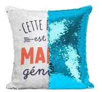 Fabulous Housse de Coussin à Sequin - Paillettes Turquoise Cette Femme est une Mamie Géniale [40 x 40 cm] Turquoise G